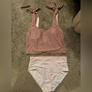 Mix and Match Polka Dot and Striped Bikini Set